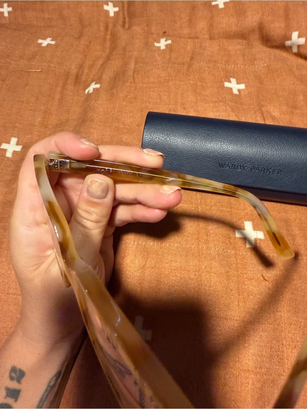 Warby Parker Winston Square glasses Frame Glasses in Honey Tortoiseshell